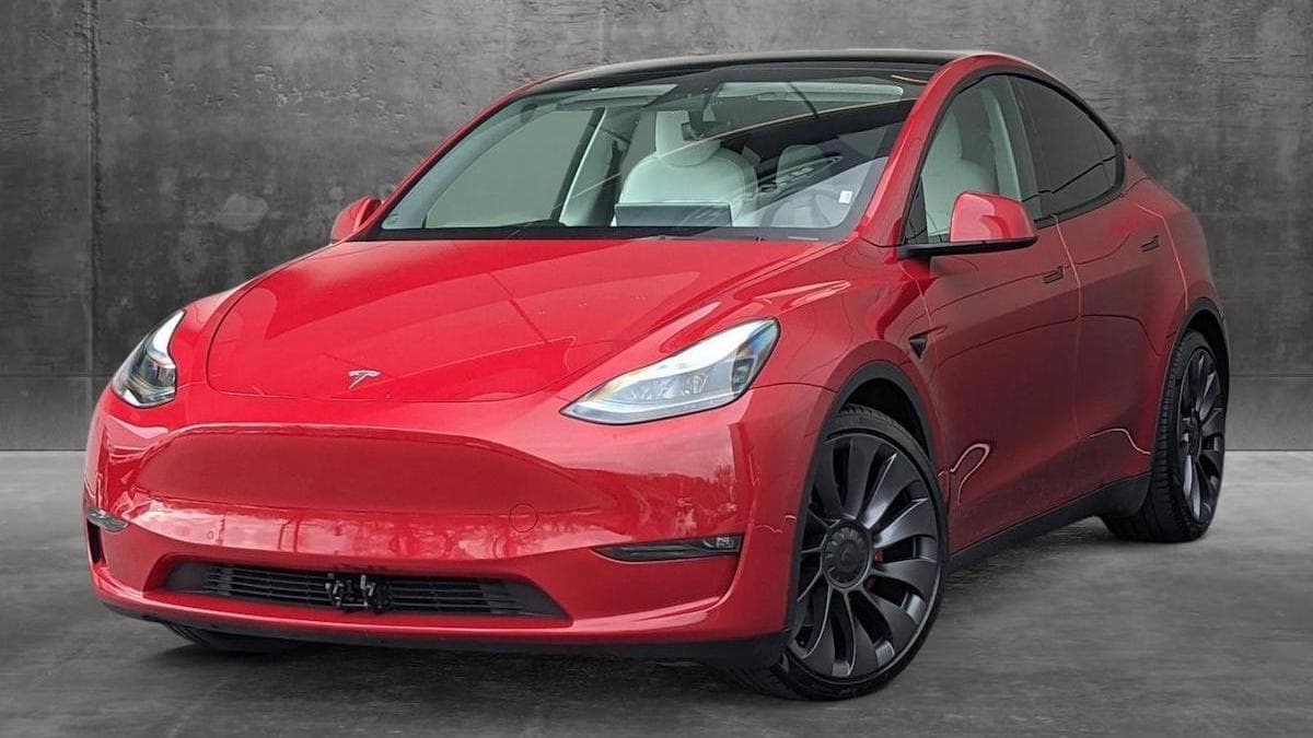 Red Tesla Model Y